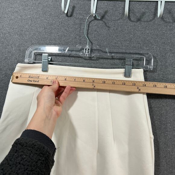 Express Skirt High-Low Asymmetrical Mini Skirt Cream Color Size 4 - Picture 6 of 10